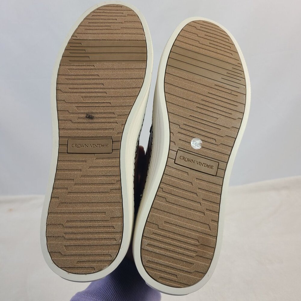 NEW Crown Vintage Brown Lace-Up Faux Leather Casual Shoes For Men Size 10.5M - Picture 8 of 10